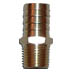 Brass 1/2" NPT Male to 3/4" Barbed Straight