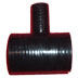 Silicone T Pipe with 1" BOV Port - 2.5" Inlet/Outlet, black
