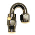Stainless Steel Line 180� Adaptor, -6 AN Black