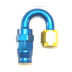 Stainless Steel Line 180� Adaptor, -6 AN Gold/Blue