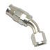 Stainless Steel Line 45� Adaptor, -6 AN Silver