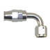 Stainless Steel Line 90� Adaptor, -6 AN Silver