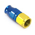 Stainless Steel Line Straight Adaptor, -6 AN Gold/Blue