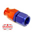 Stainless Steel Line Straight Adaptor, -6 AN Red/Blue