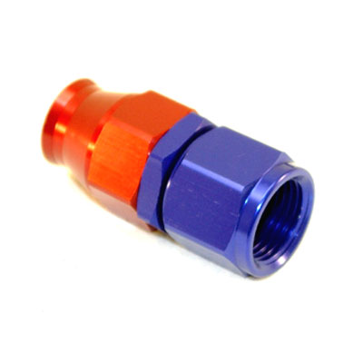 Stainless Steel Line Straight Adaptor, -4 AN Red/Blue
