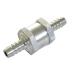 Aluminum One-Way Check Valve, 6mm Barbed Silver