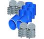 Reinforced Silicone Coupler and Clamp Kit, 2.0" - Blue