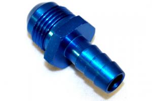 AN to Barbed Fitting Adaptor, -6 AN to 6mm Blue