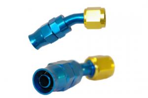 Stainless Steel Line 30� Adaptor, -6 AN Gold/Blue