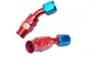 Stainless Steel Line 30� Adaptor, -8 AN Red/Blue