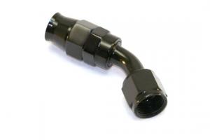 Stainless Steel Line 45 Adaptor, -12 AN Black